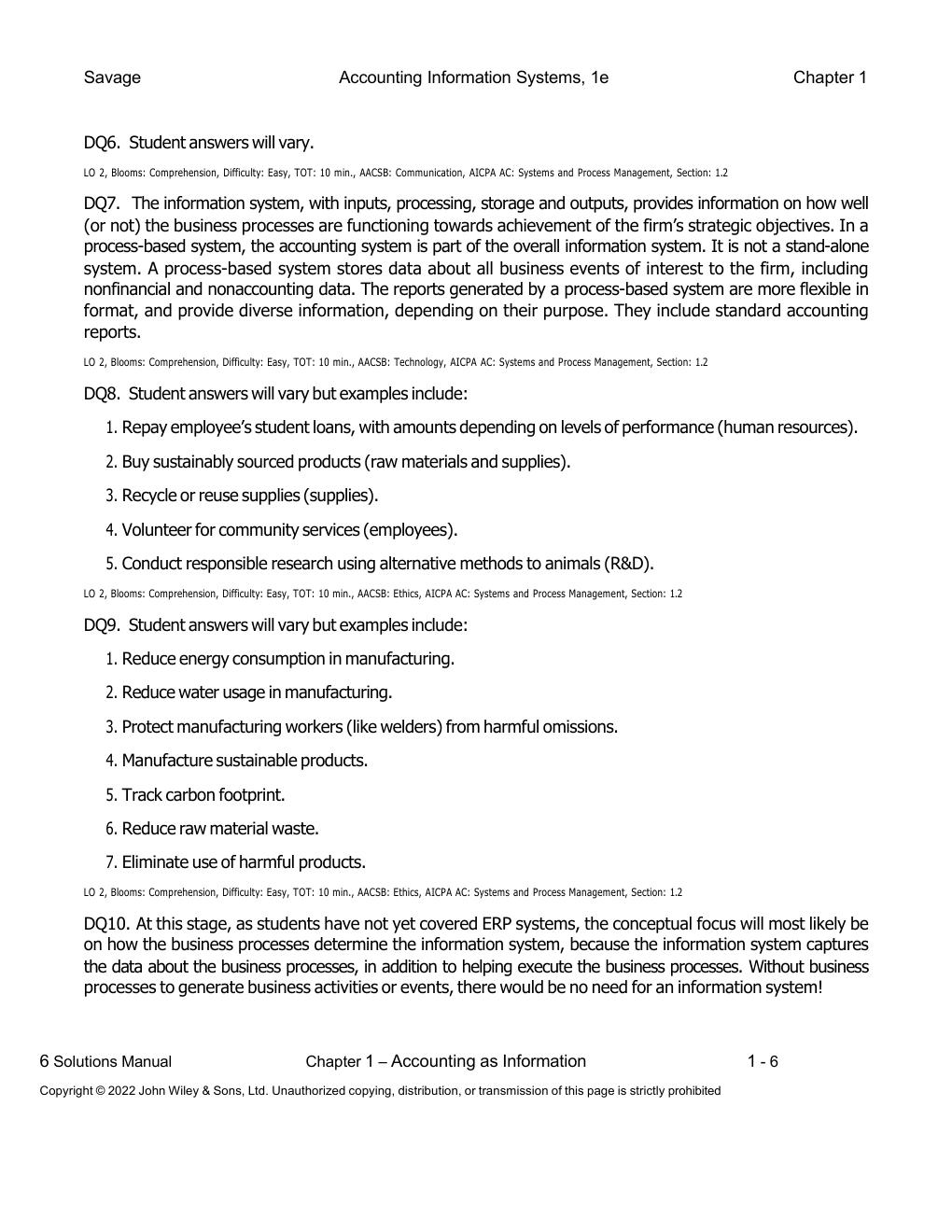 Preview page 7 of Solution Manual Accounting  Information Systems Connecting  Careers, Systems, and Analytics -Excel in Your Exams with th