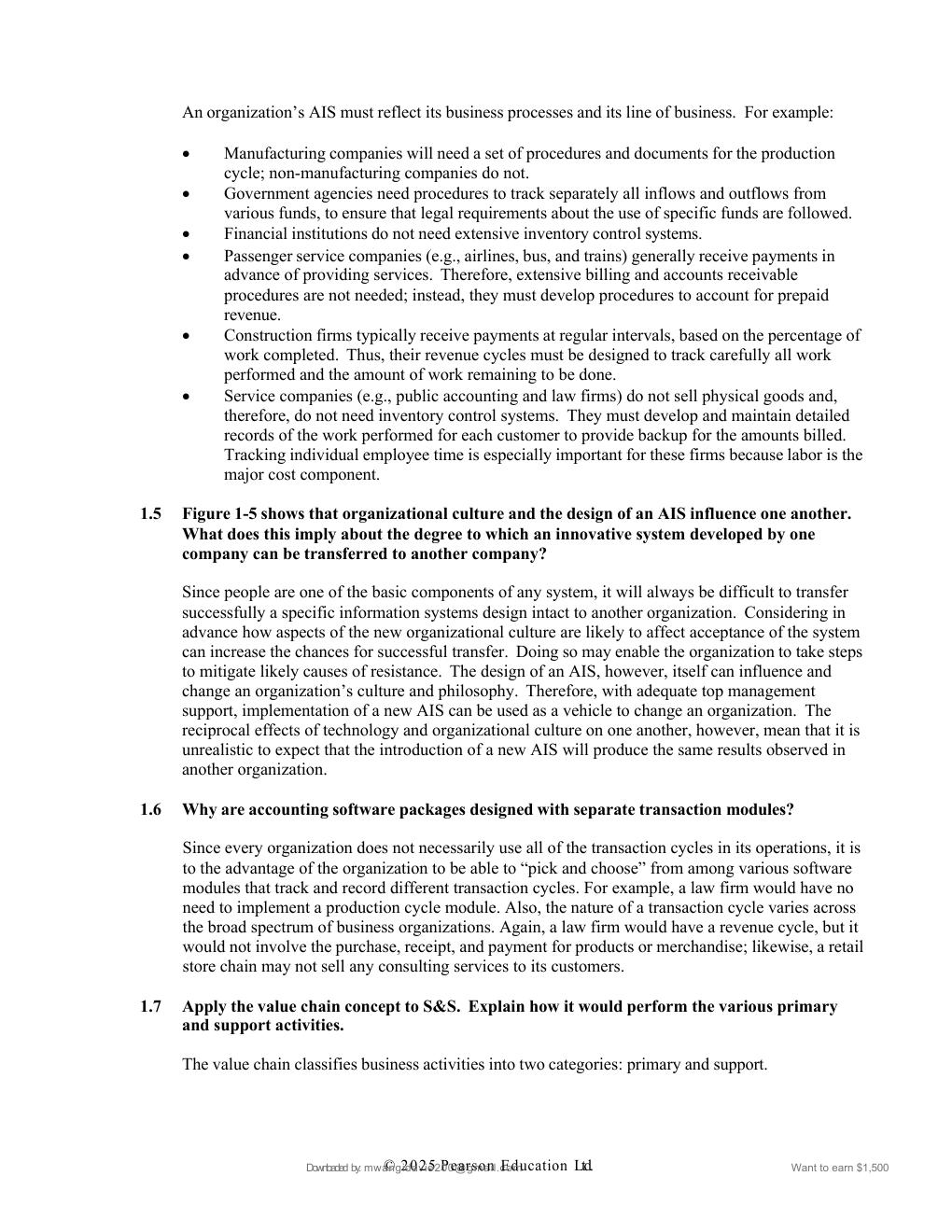 Preview page 5 of Solution Manual Accounting  Information Systems (Global  Edition) 16th Edition By Marshall -Excel in Your Exams with thi