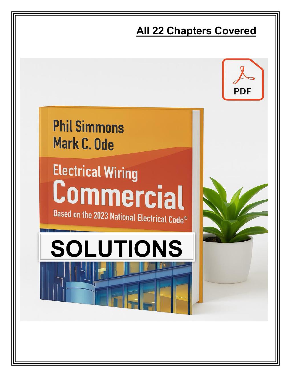 Preview page 2 of Solution and Answer Guide for Electrical  Wiring Commercial, 18th Edition by Phil  Simmons, -Excel in Your Exams with th