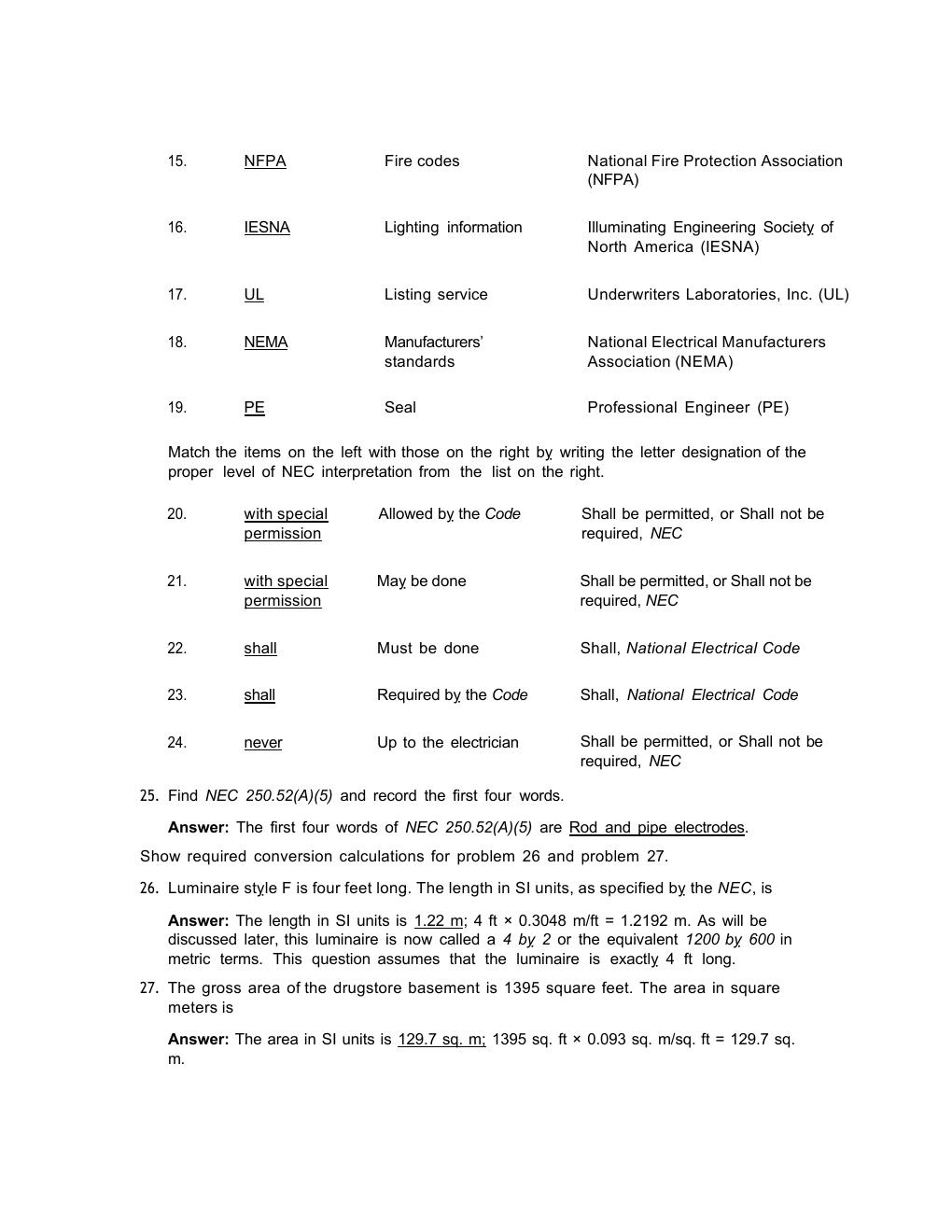 Preview page 6 of Solution and Answer Guide for Electrical  Wiring Commercial, 18th Edition by Phil  Simmons, -Excel in Your Exams with th