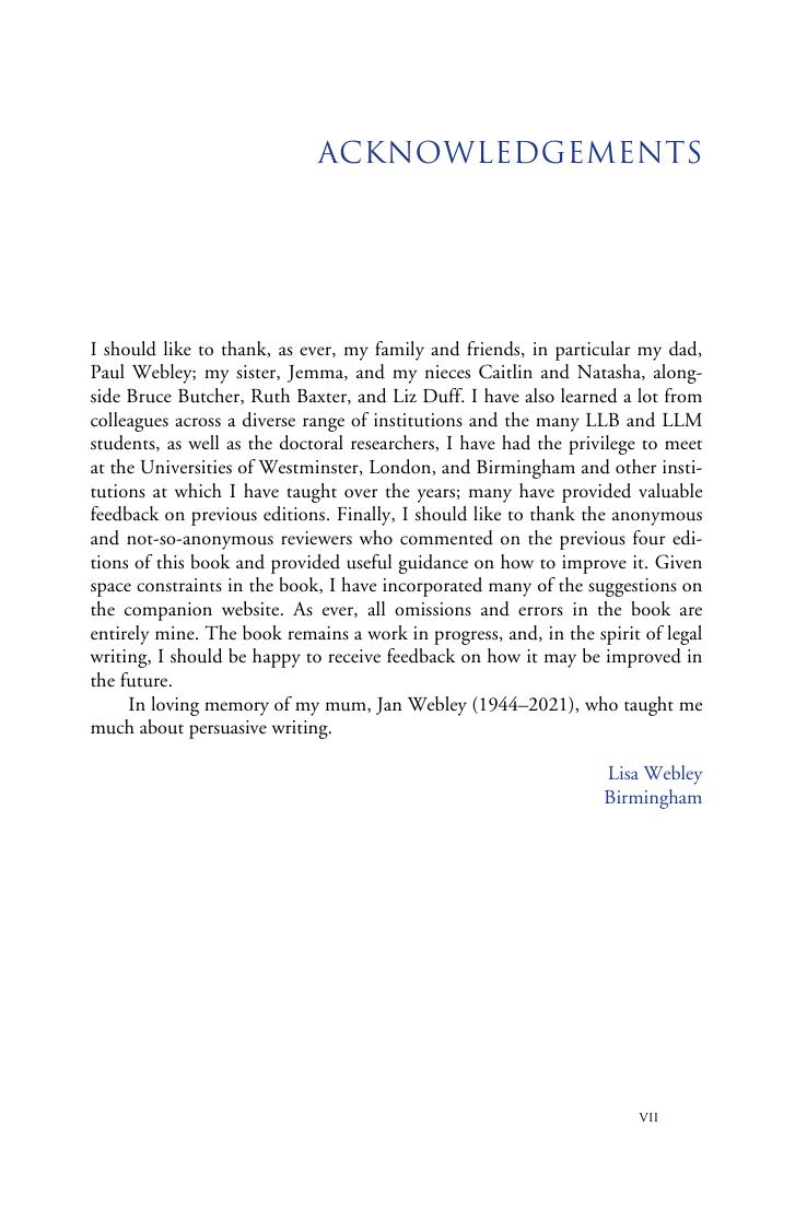 Preview page 8 of Legal Writing 5th Edition By Lisa Webley
