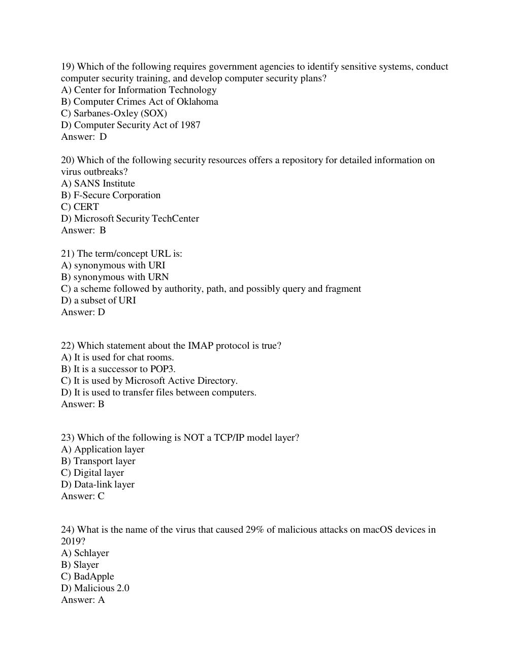 Preview page 4 of TEST BANK FOR Network Defense and Countermeasures Principles and Practices, 4th Edition by William Easttom