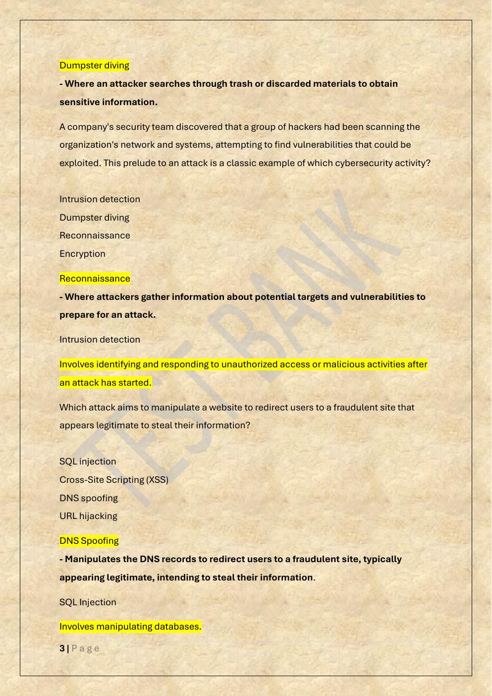 Preview page 3 of COMPTIA SECURITY+ SY0-701 CERTIFICATION EXAM TEST BANK
