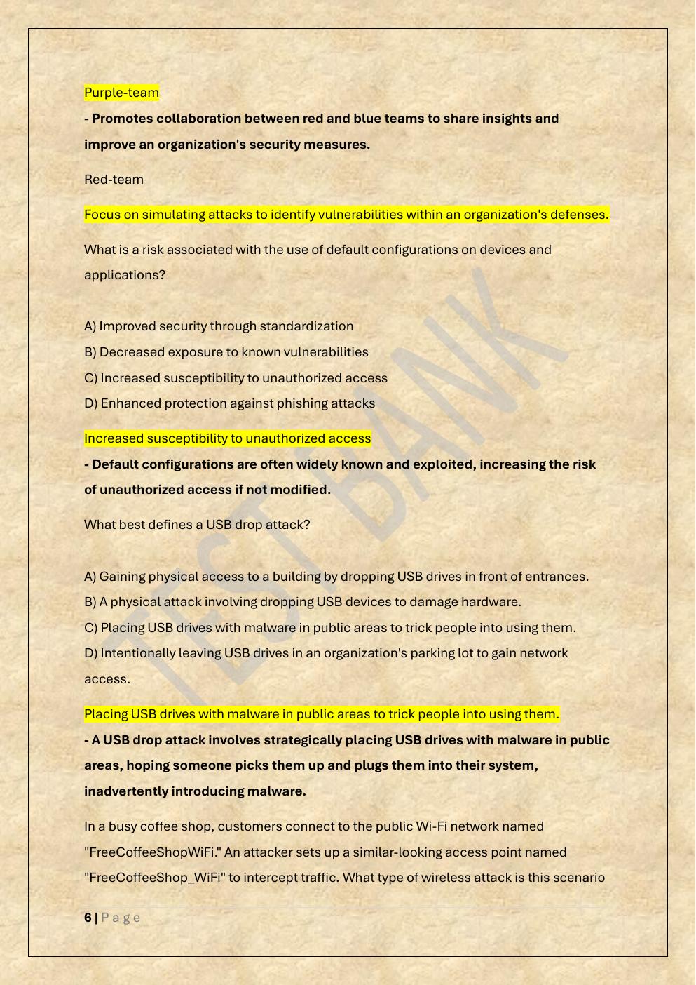 Preview page 6 of COMPTIA SECURITY+ SY0-701 CERTIFICATION EXAM TEST BANK