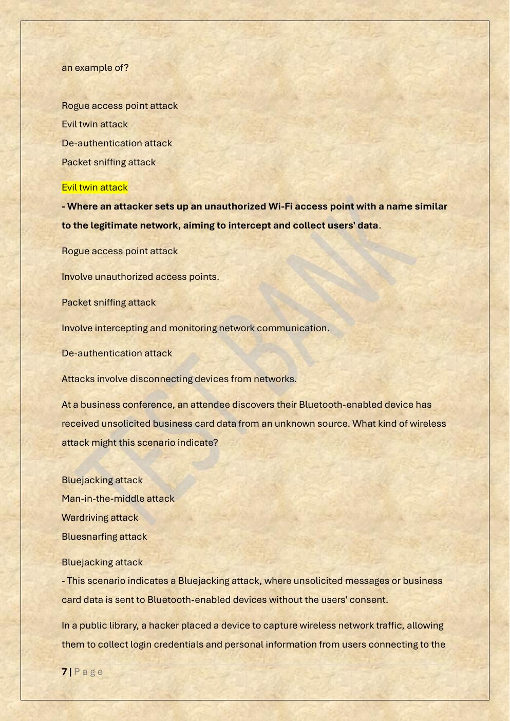 Preview page 7 of COMPTIA SECURITY+ SY0-701 CERTIFICATION EXAM TEST BANK