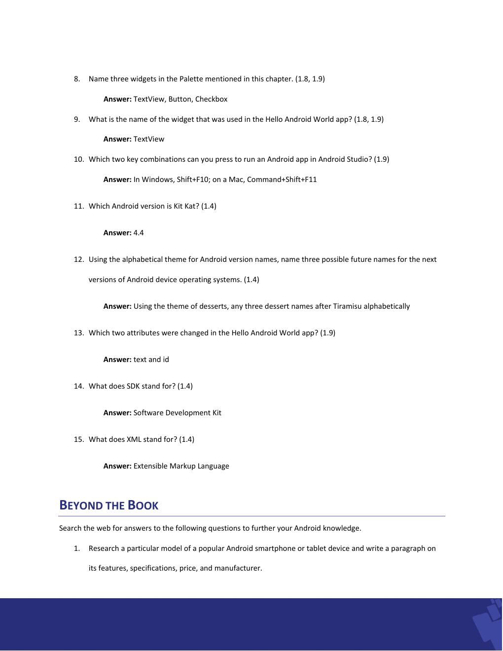 Preview page 3 of Solution Manual For Android Boot Camp for Developers  Using Java®: A Guide to Creating  Your First Android Apps, 4th  Ed