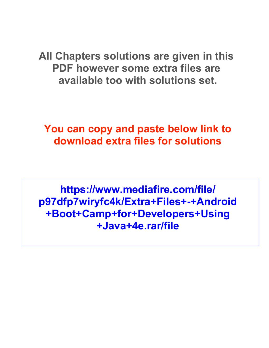 Preview page 4 of Solution Manual For Android Boot Camp for Developers  Using Java®: A Guide to Creating  Your First Android Apps, 4th  Ed