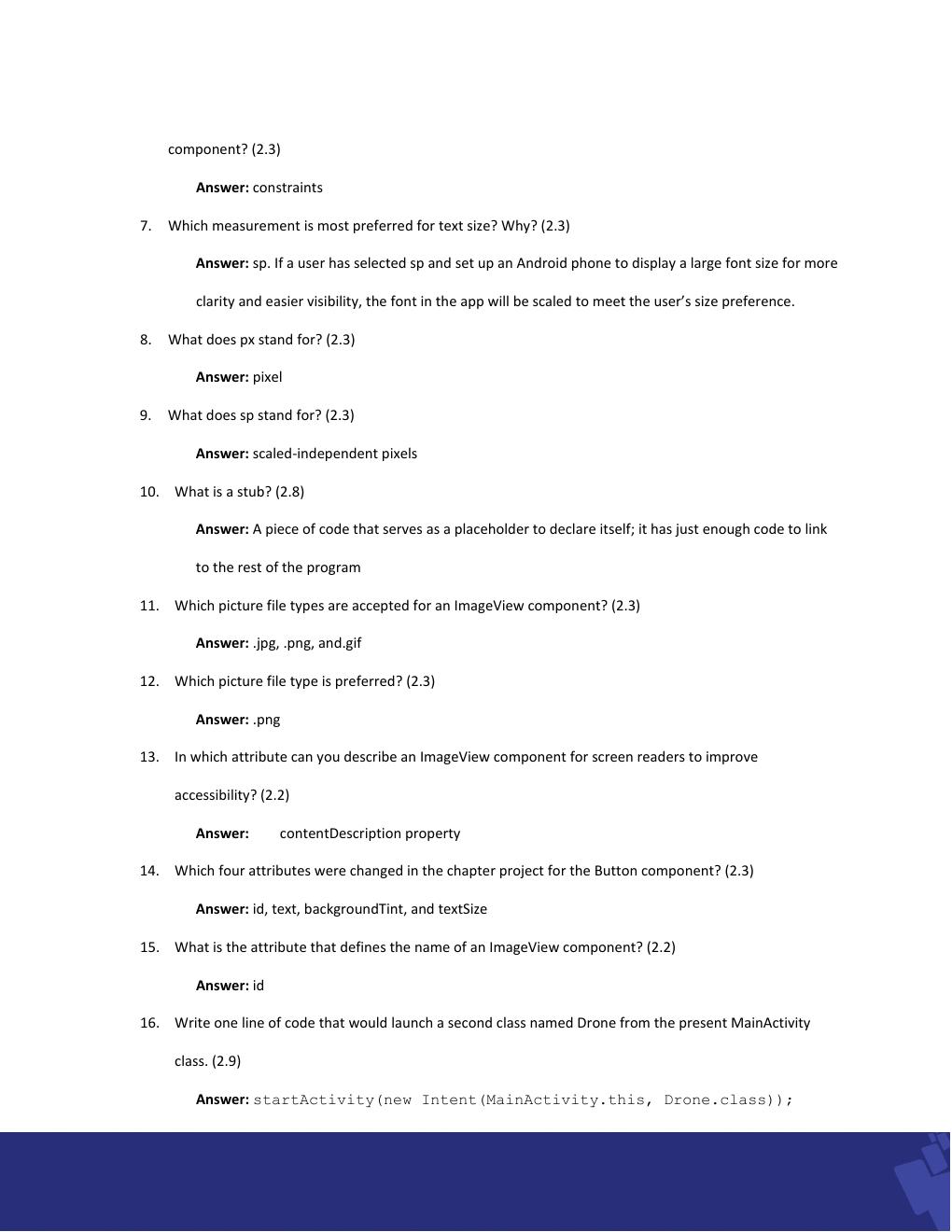 Preview page 7 of Solution Manual For Android Boot Camp for Developers  Using Java®: A Guide to Creating  Your First Android Apps, 4th  Ed