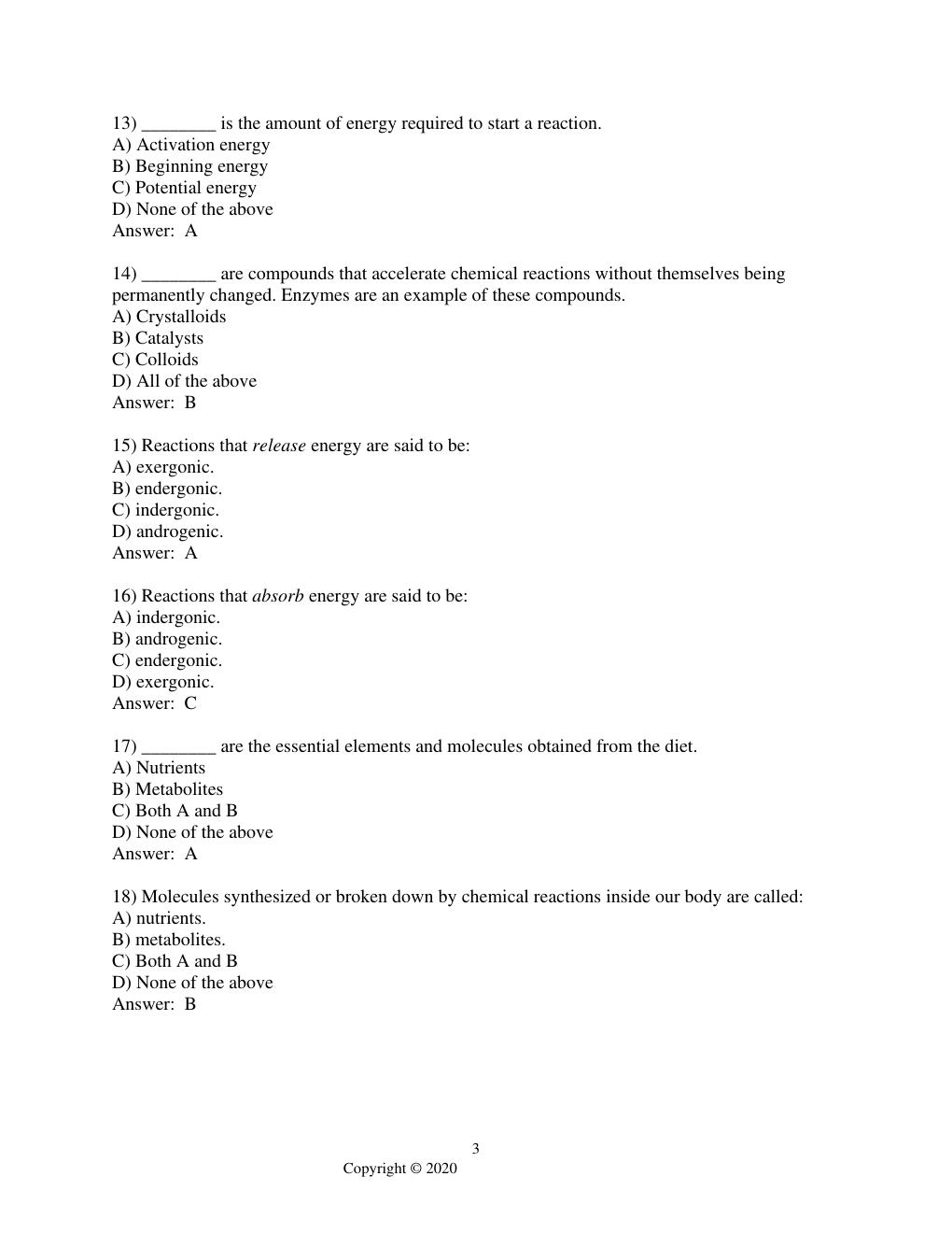 Preview page 8 of Test Bank for Anatomy & Physiology for Emergency Care, 3rd Edition by Bryan E. Bledsoe