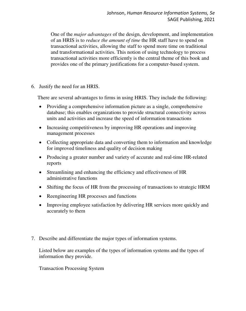Preview page 4 of Solution Manual for Human Resource Information Systems Basics,  Applications, and Future Directions 5th Edition By Johns