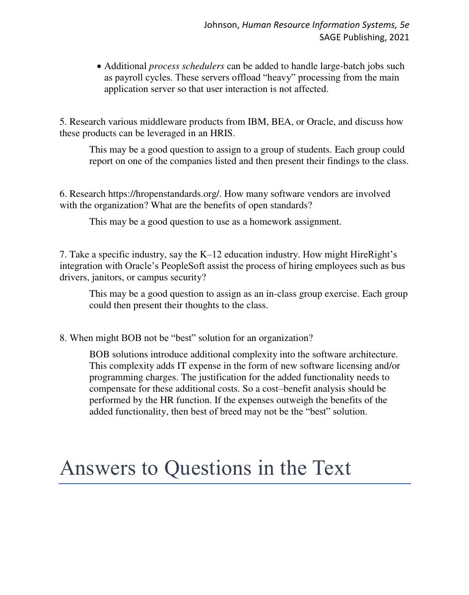 Preview page 8 of Solution Manual for Human Resource Information Systems Basics,  Applications, and Future Directions 5th Edition By Johns