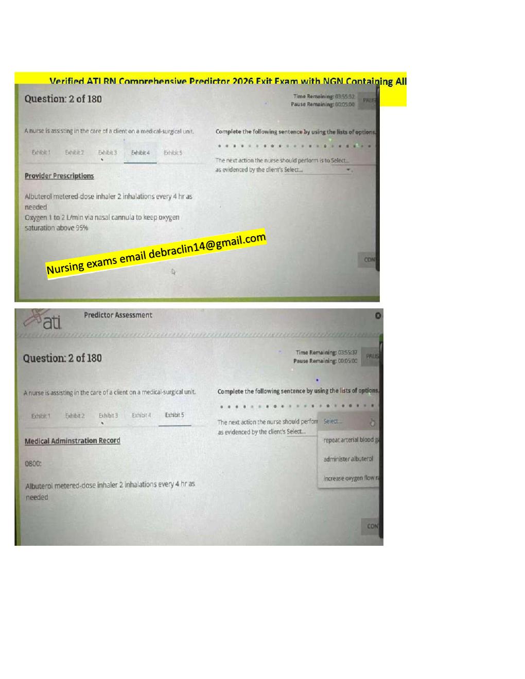 Preview page 3 of RN Exit ATI CMS Comprehensive Predictor Level 3 2026 Exit Assessment with NGN 180 Updated Questions Forms A, B and C and