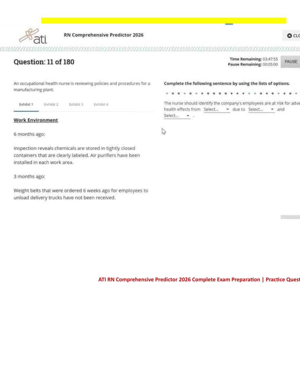 Preview page 7 of RN Exit ATI CMS Comprehensive Predictor Level 3 2026 Exit Assessment with NGN 180 Updated Questions Forms A, B and C and