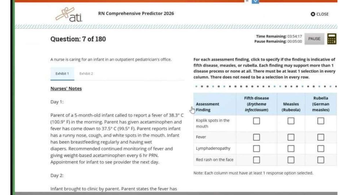 Preview page 7 of RN Exit ATI CMS Comprehensive Predictor Level 3 2026 Exit Assessment with NGN 180 Updated Questions Forms A, B and C and