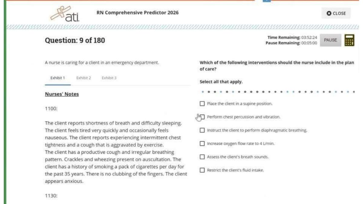 Preview page 10 of RN Exit ATI CMS Comprehensive Predictor Level 3 2026 Exit Assessment with NGN 180 Updated Questions Forms A, B and C and