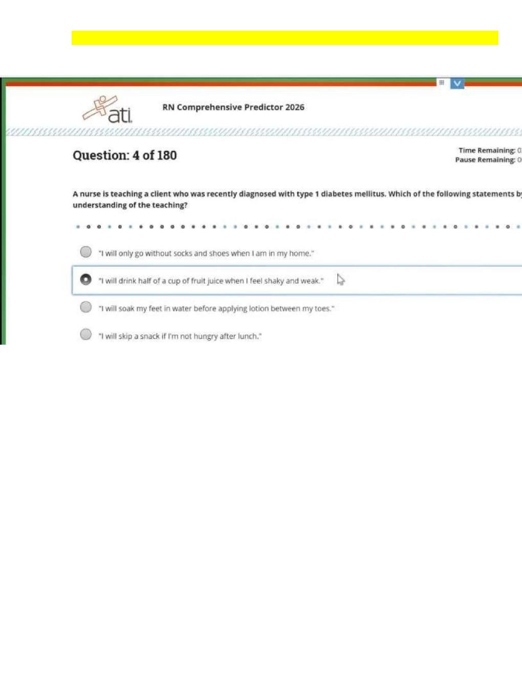 Preview page 10 of RN Exit ATI CMS Comprehensive Predictor Level 3 2026 Exit Assessment with NGN 180 Updated Questions Forms A, B and C and
