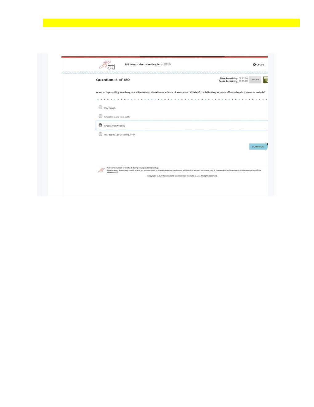 Preview page 6 of RN Exit ATI CMS Comprehensive Predictor Level 3 2026 Exit Assessment with NGN 180 Updated Questions Forms A, B and C and