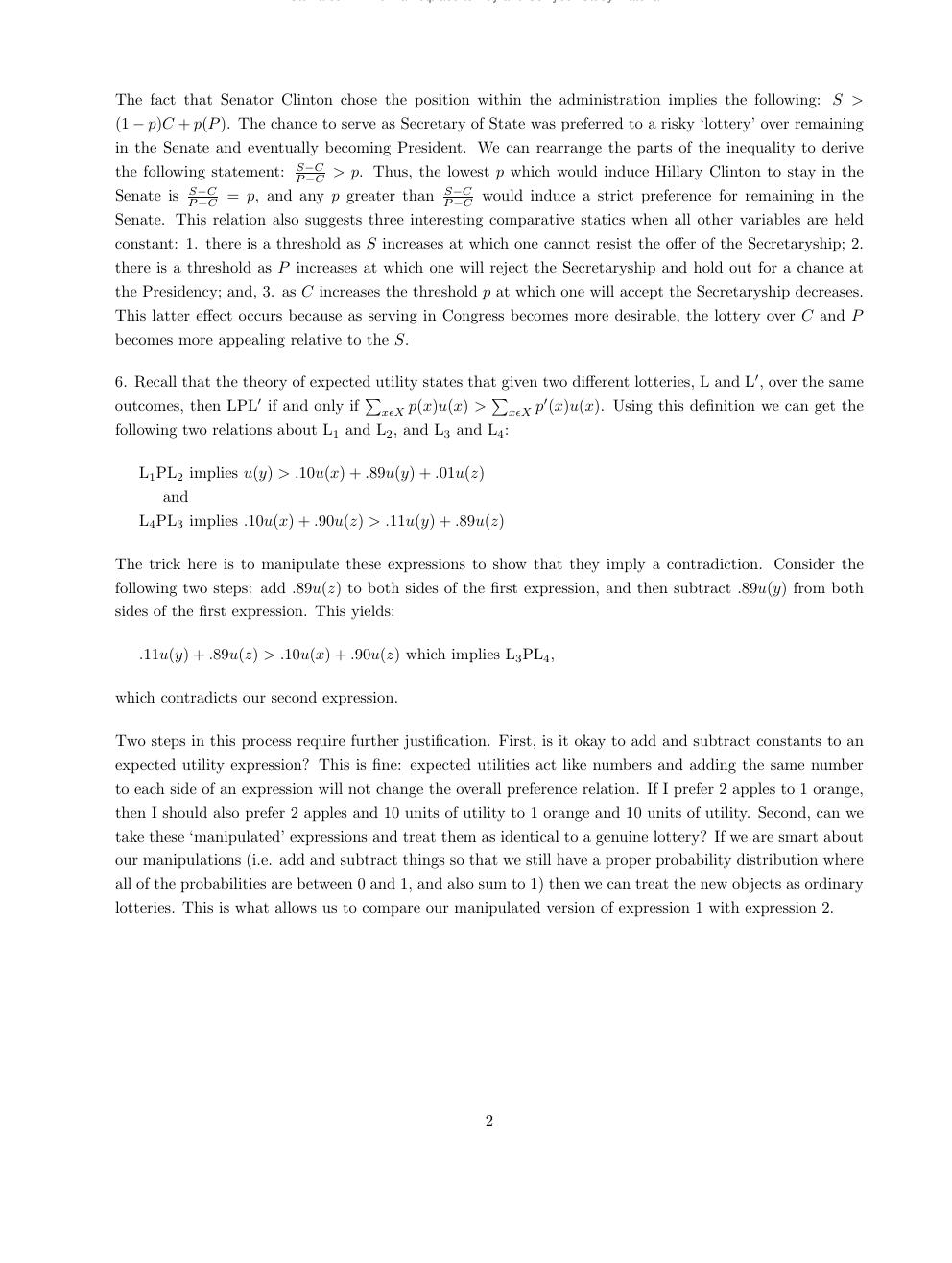 Preview page 2 of Solutions Manual for Analyzing Politics Rationality, Behavior, and  Instititutions, 2nd Edition By Kenneth, Shepsle (All