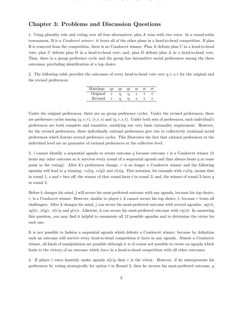 Preview page 3 of Solutions Manual for Analyzing Politics Rationality, Behavior, and  Instititutions, 2nd Edition By Kenneth, Shepsle (All