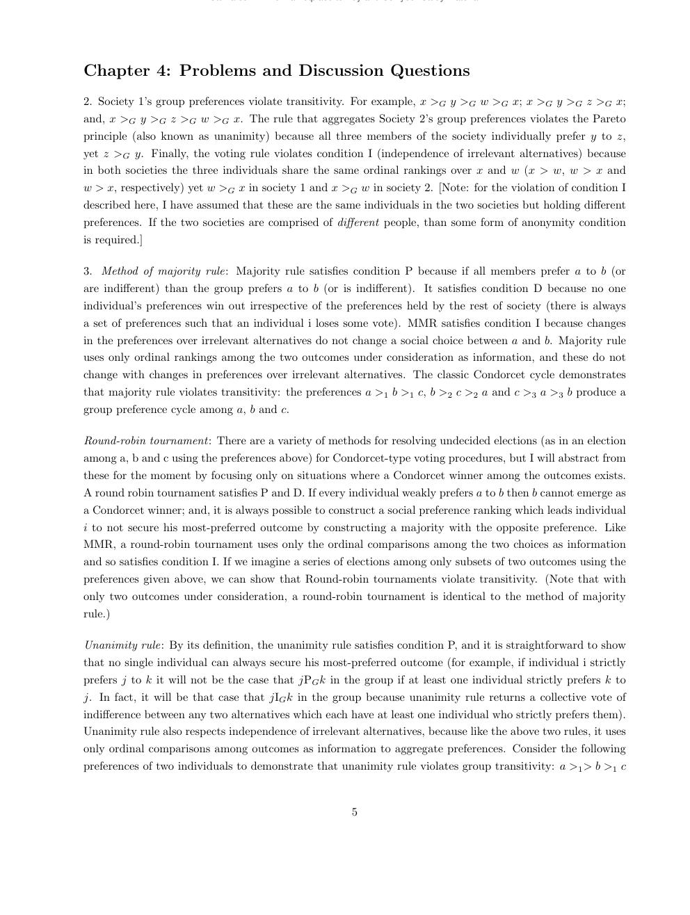 Preview page 5 of Solutions Manual for Analyzing Politics Rationality, Behavior, and  Instititutions, 2nd Edition By Kenneth, Shepsle (All