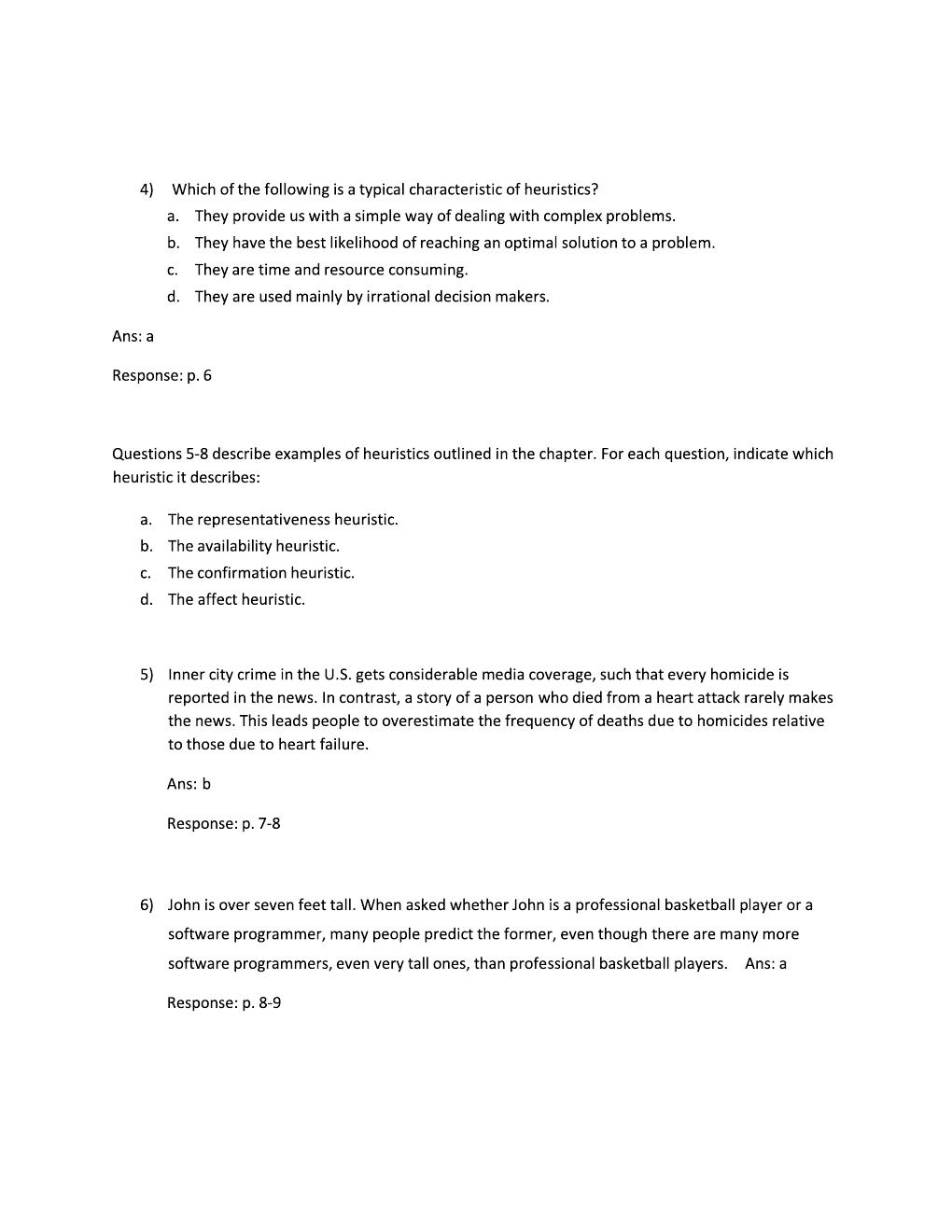 Preview page 3 of Test Bank For Judgment in Managerial Decision Making 8th Edition By Max H. Bazerman |All Chapters A+