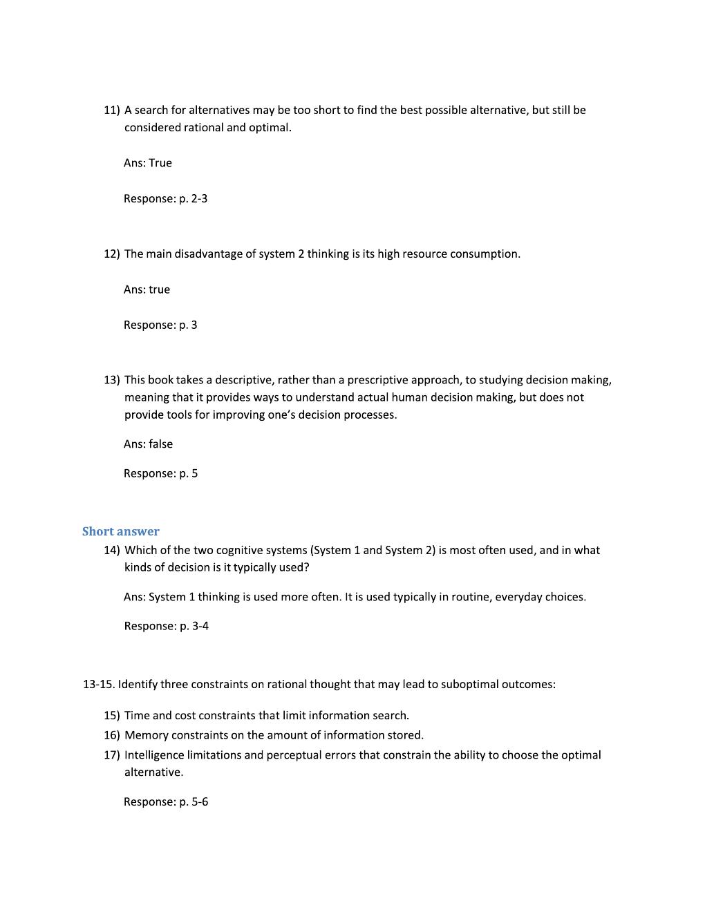 Preview page 5 of Test Bank For Judgment in Managerial Decision Making 8th Edition By Max H. Bazerman |All Chapters A+