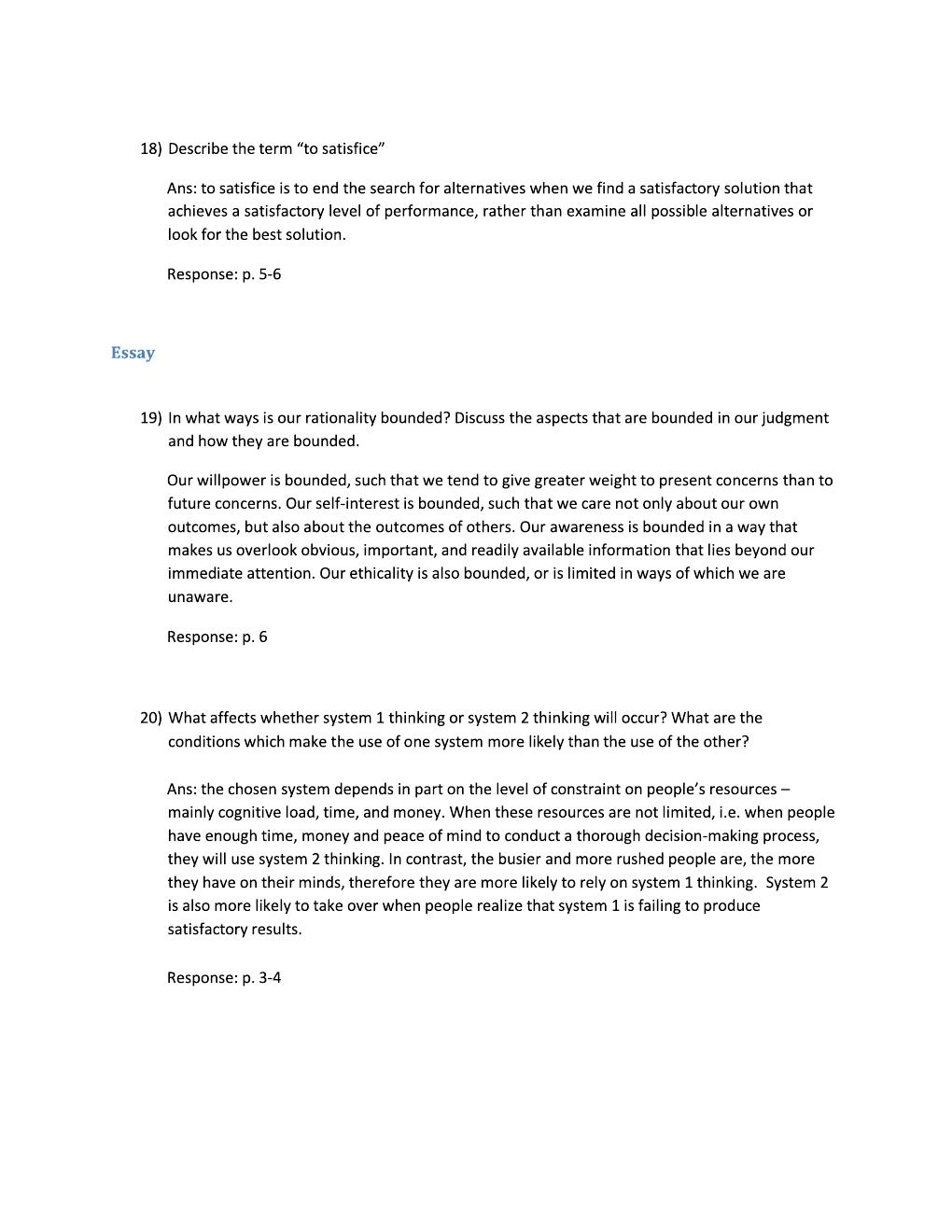 Preview page 6 of Test Bank For Judgment in Managerial Decision Making 8th Edition By Max H. Bazerman |All Chapters A+