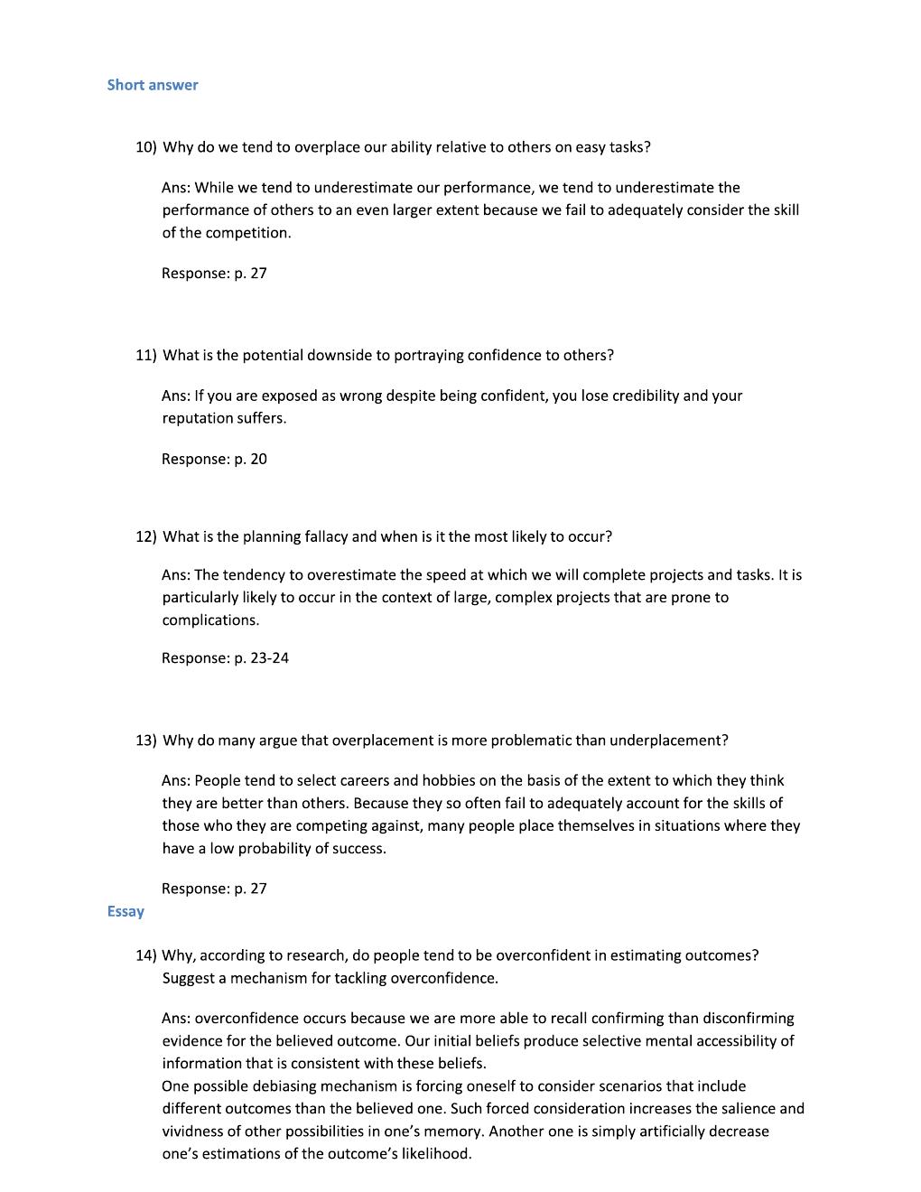 Preview page 9 of Test Bank For Judgment in Managerial Decision Making 8th Edition By Max H. Bazerman |All Chapters A+