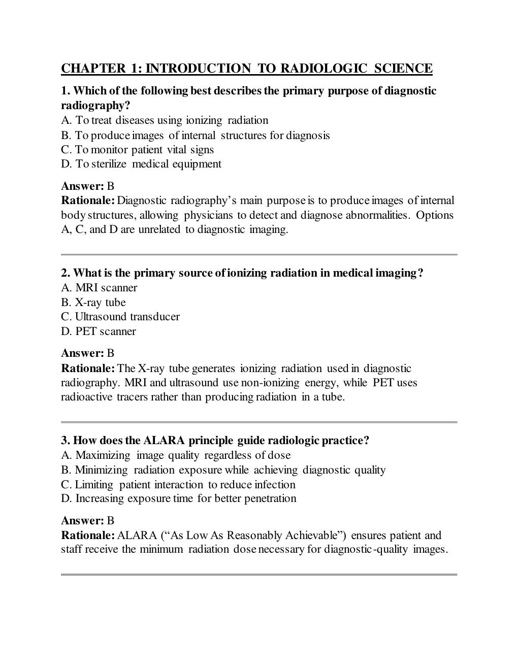 Preview page 2 of TEST BANK FOR RADIOLOGIC SCIENCE FOR  TECHNOLOGISTS 13TH EDITION BY BUSHONG AND  SHIELDS |ALL CHAPTERS | QUESTIONS & 100