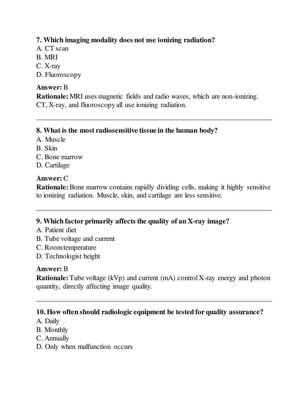 Preview page 4 of TEST BANK FOR RADIOLOGIC SCIENCE FOR  TECHNOLOGISTS 13TH EDITION BY BUSHONG AND  SHIELDS |ALL CHAPTERS | QUESTIONS & 100