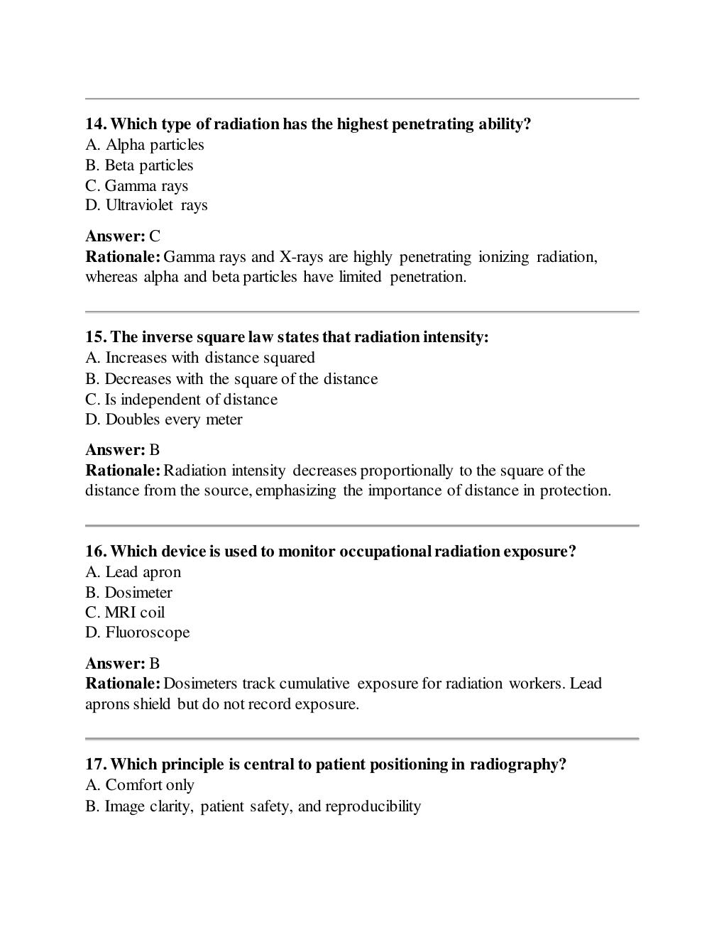 Preview page 6 of TEST BANK FOR RADIOLOGIC SCIENCE FOR  TECHNOLOGISTS 13TH EDITION BY BUSHONG AND  SHIELDS |ALL CHAPTERS | QUESTIONS & 100