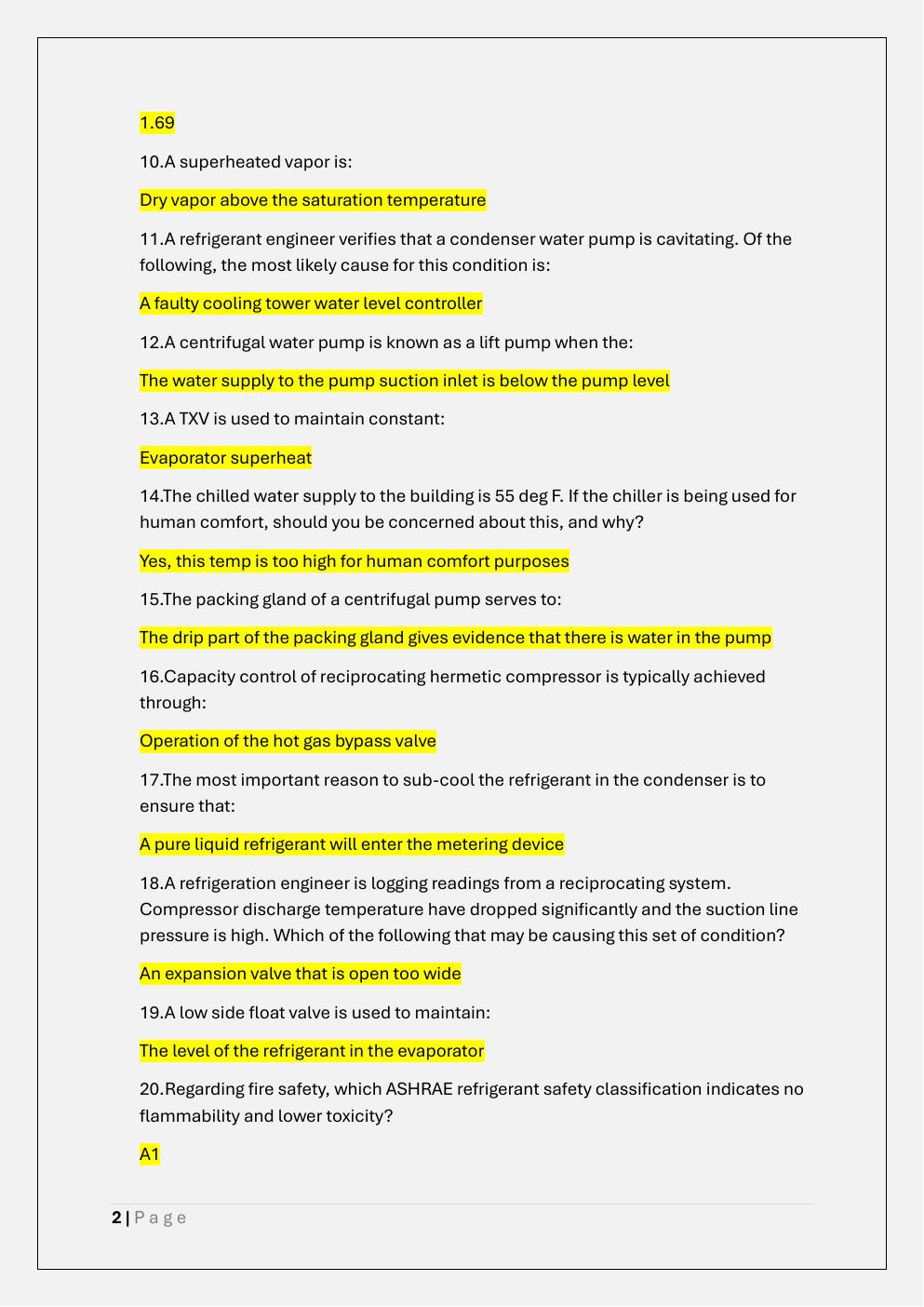 Preview page 2 of FDNY Z-51 REFRIGERATION EXAM