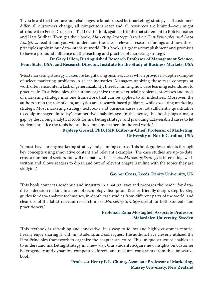 Preview page 2 of Marketing Strategy Based on First Principles and Data Analytics 2nd Edition By Robert W. Palmatier, Shrihari Sridhar