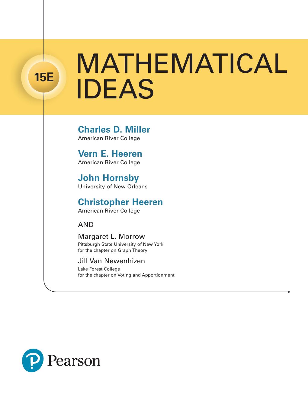 Preview page 3 of Mathematical Ideas 15th Edition By Charles D. Miller