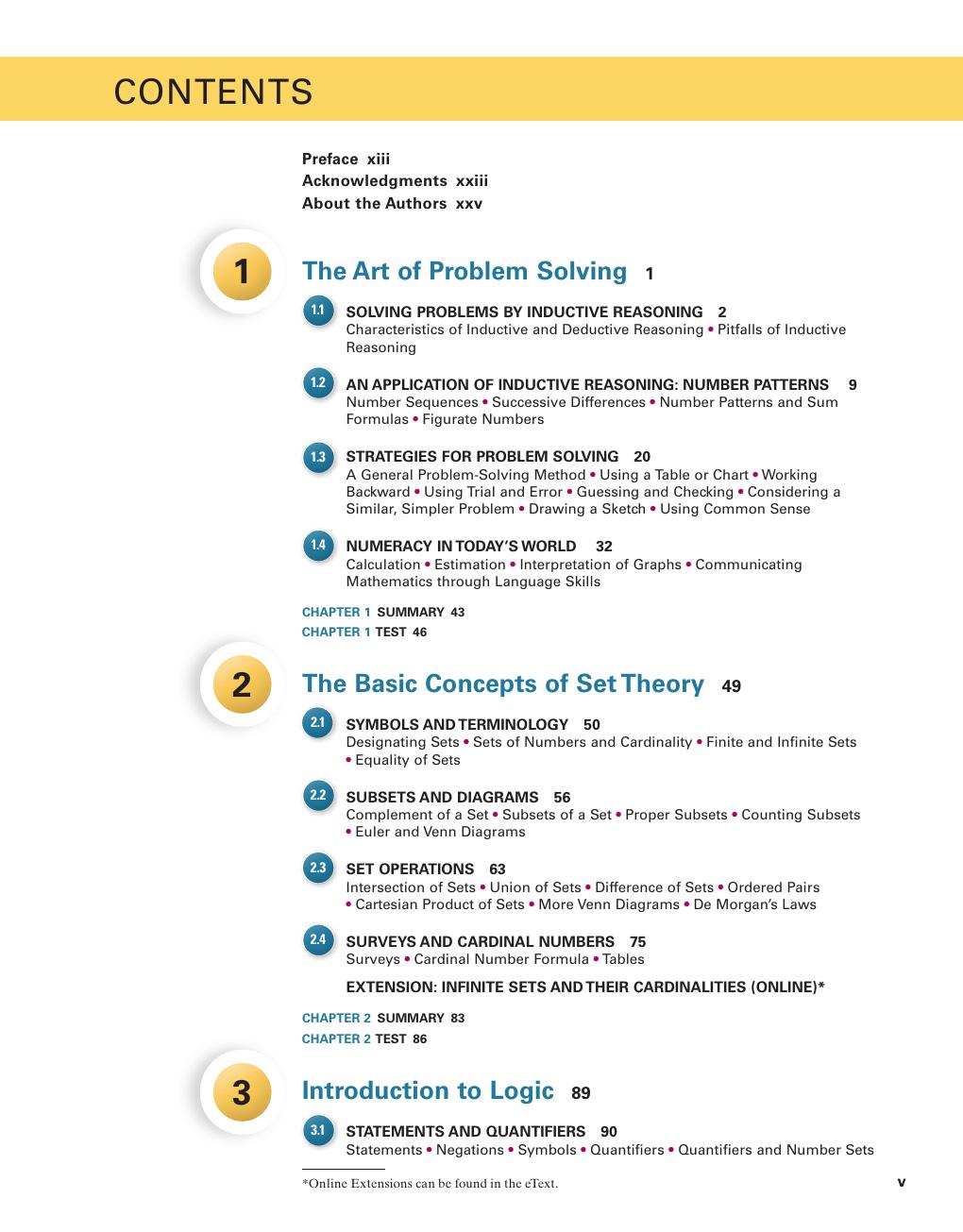 Preview page 7 of Mathematical Ideas 15th Edition By Charles D. Miller