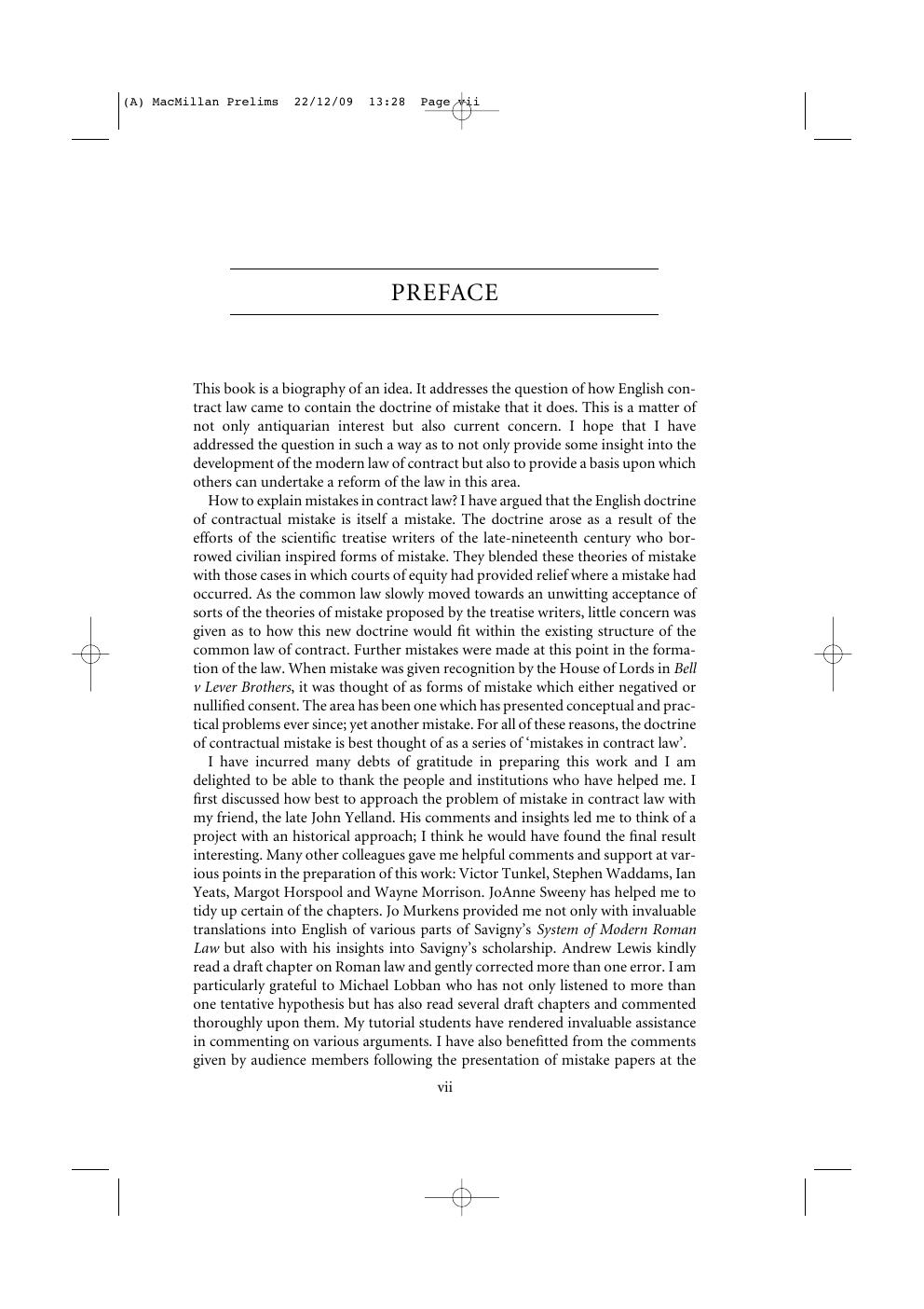 Preview page 8 of Mistakes in Contract Law By Catharine MacMillan