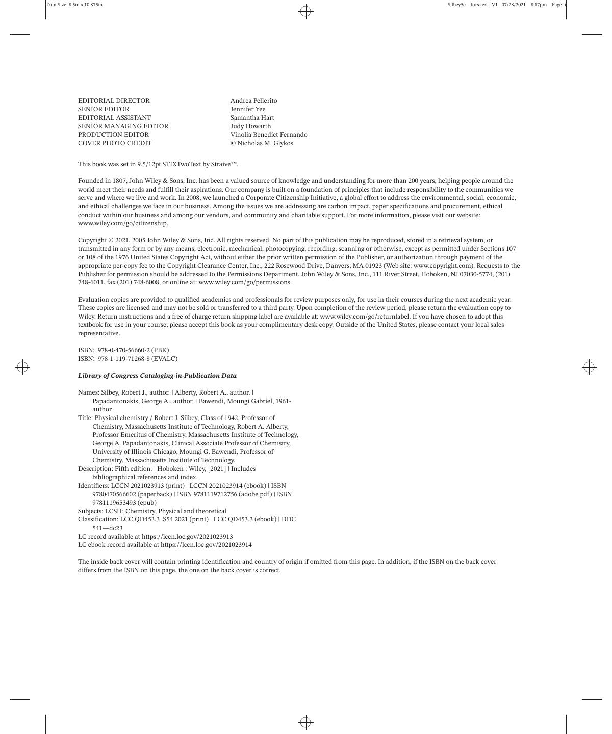Preview page 4 of Physical chemistry 5th Edition By Robert J. Silbey, Robert A. Alberty