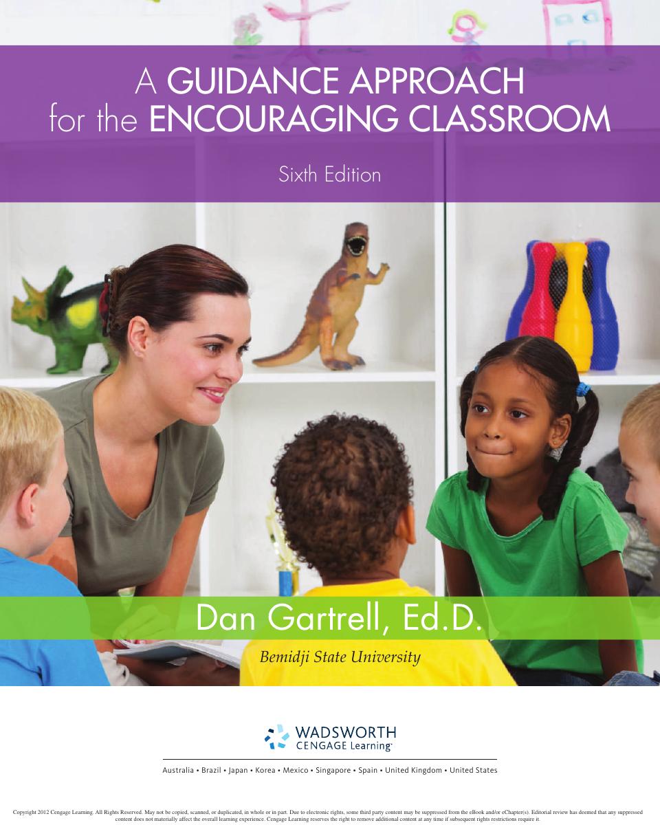 Preview page 3 of A Guidance Approach for the Encouraging Classroom 6th Edition By Dan Gartrell