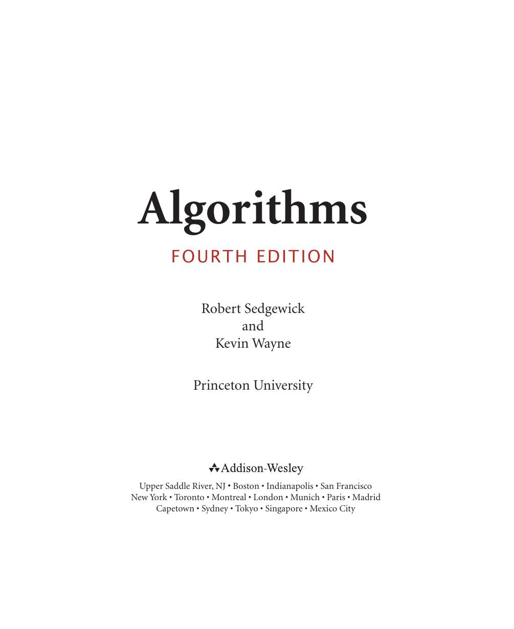 Preview page 3 of Algorithms 4th Edition By Robert Sedgewick, Kevin Wayne