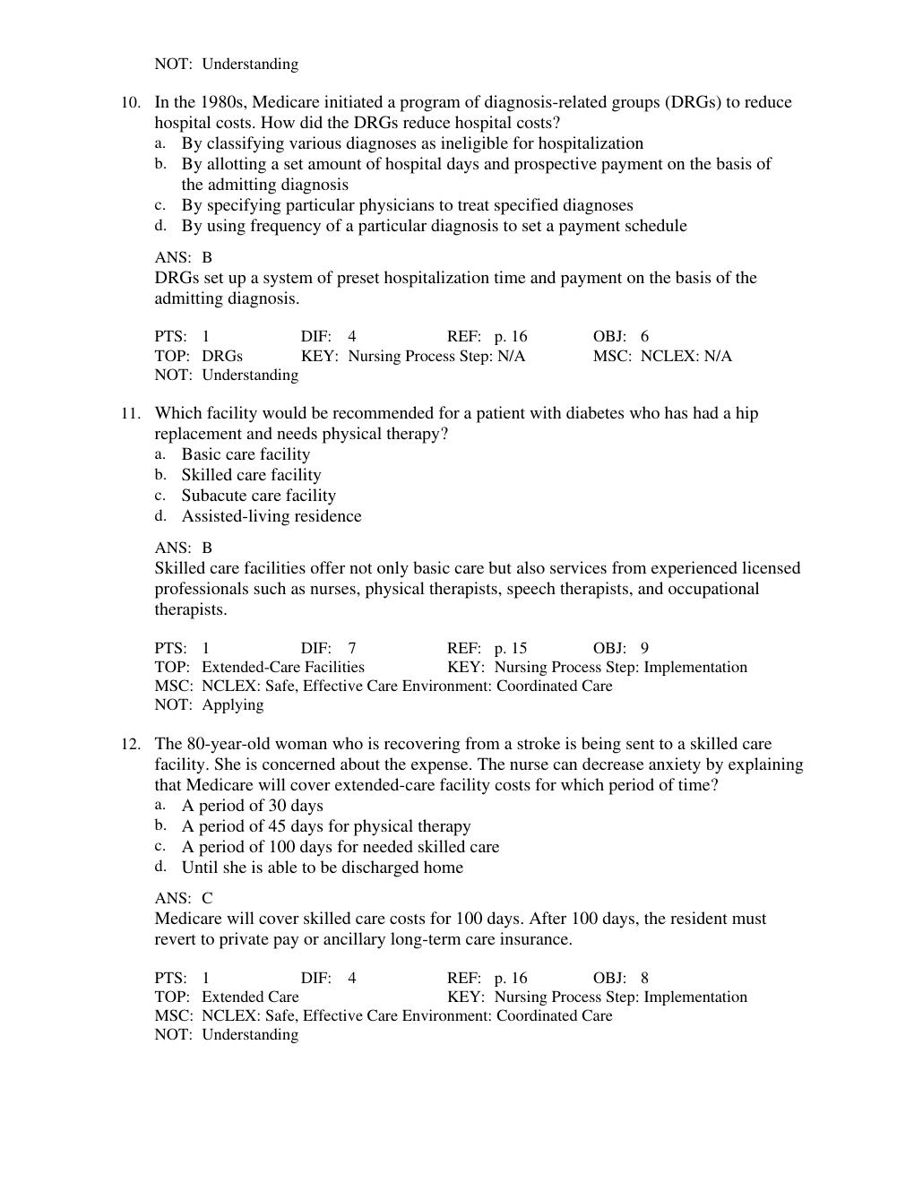 Preview page 5 of Test Bank for Basic Geriatric Nursing, 8th Edition