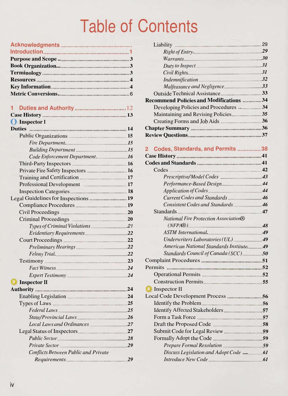 Preview page 6 of Fire Inspection and Code Enforcement 8th Edition By  International Fire Training Association