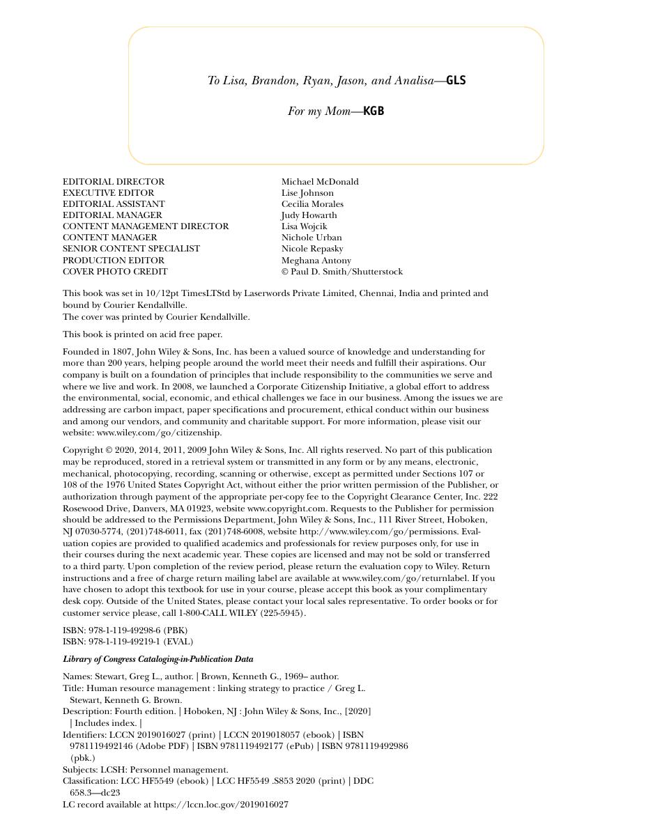 Preview page 4 of Human Resource Management 4th Edition By Greg Stewart, Kenneth Brown