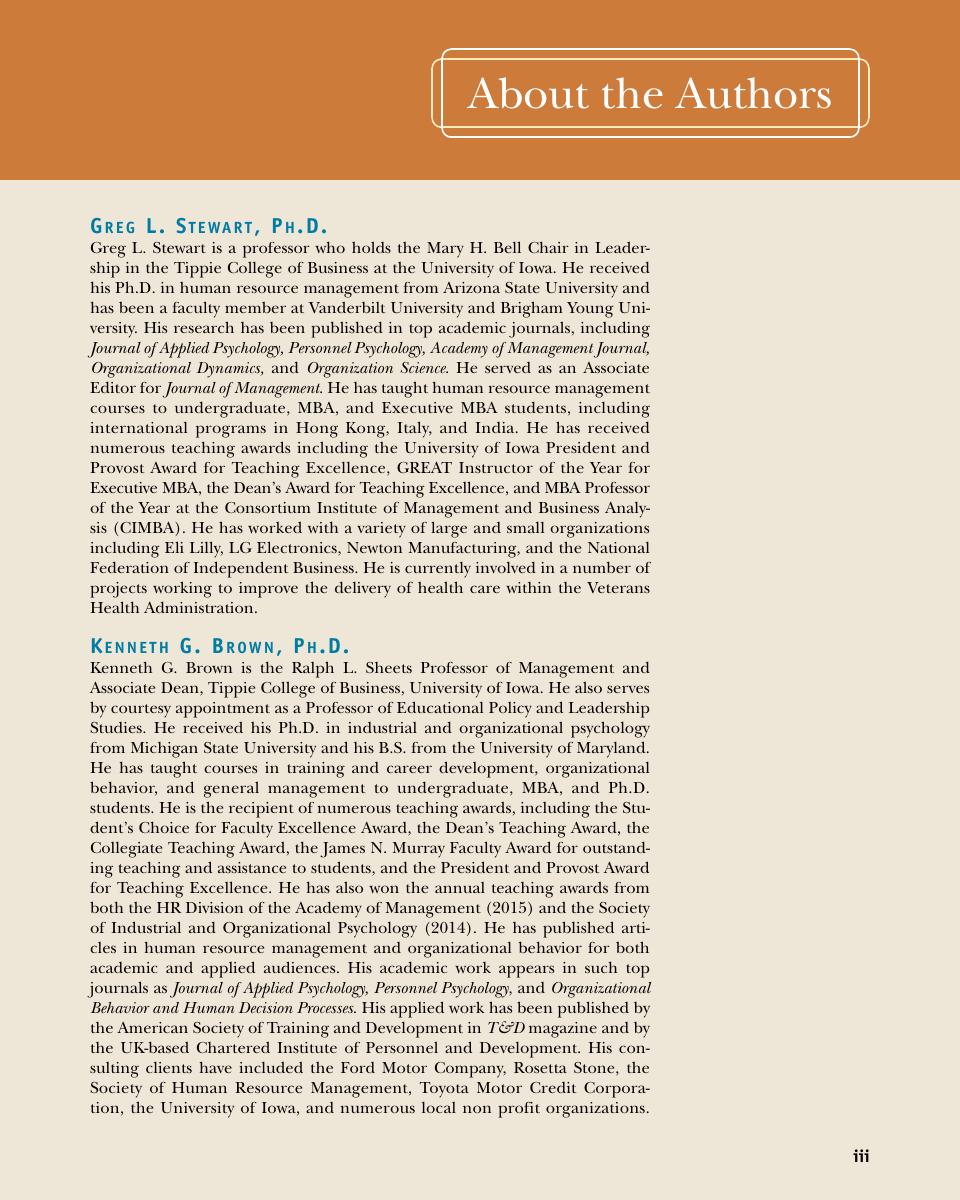 Preview page 5 of Human Resource Management 4th Edition By Greg Stewart, Kenneth Brown
