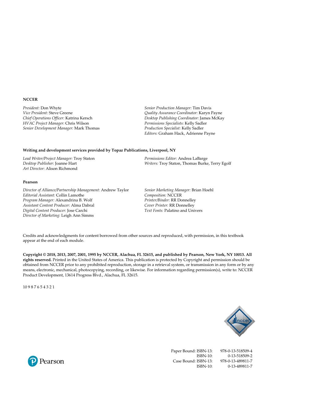 Preview page 3 of HVACR, Level 1 By NCCER