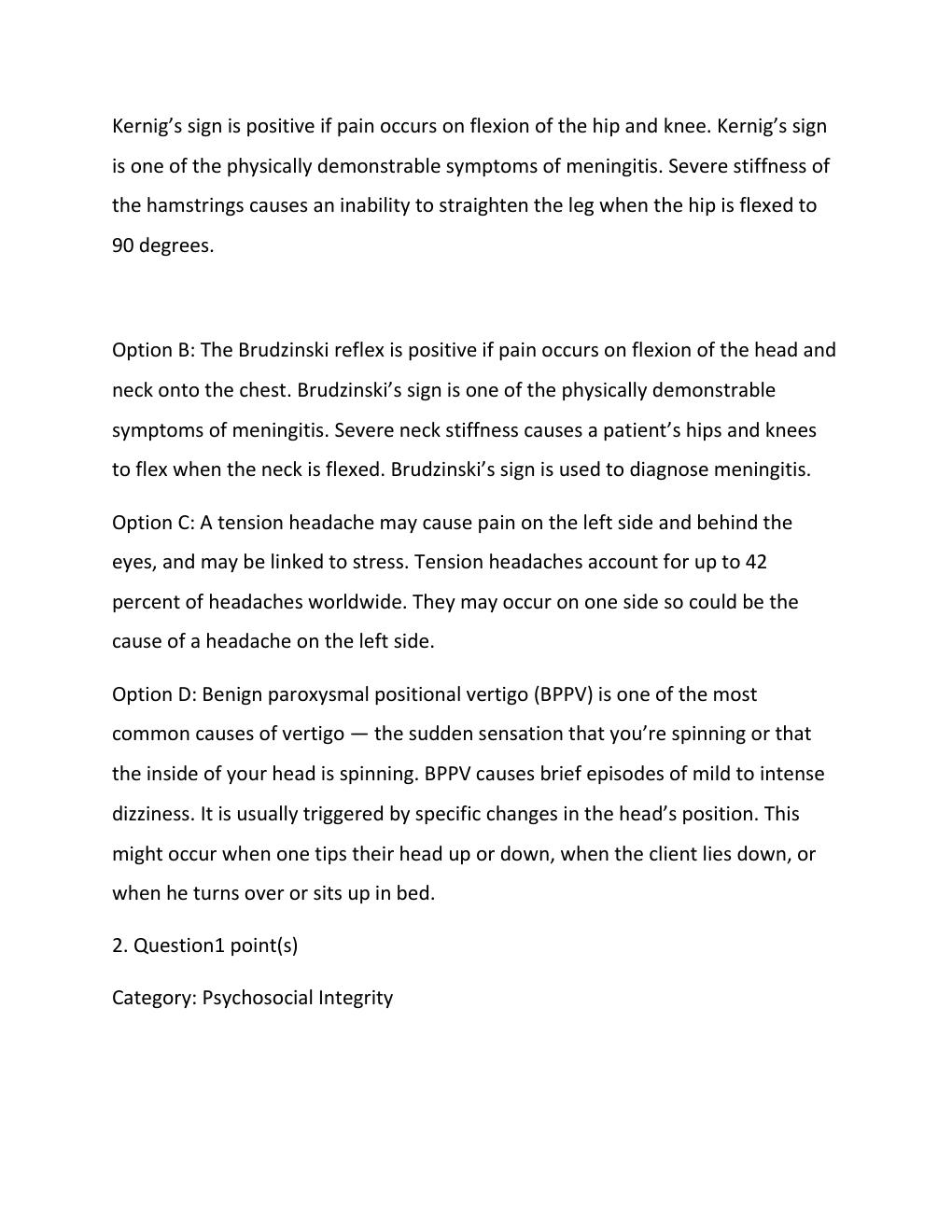 Preview page 2 of NCLEX-RN NURSING  2026 EXAM 1 ..   100% VERIFIED WITH CORRECT SOLUTIONS A+