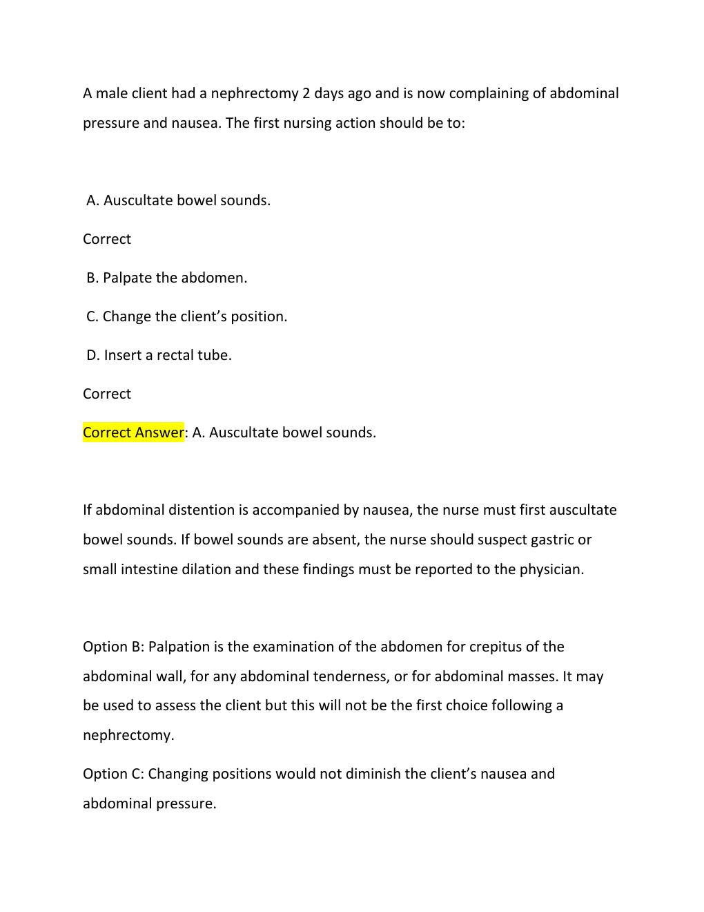 Preview page 4 of NCLEX-RN NURSING  2026 EXAM  ..   100%  verified  chamberlain fall  WITH CORRECT SOLUTIONS A++