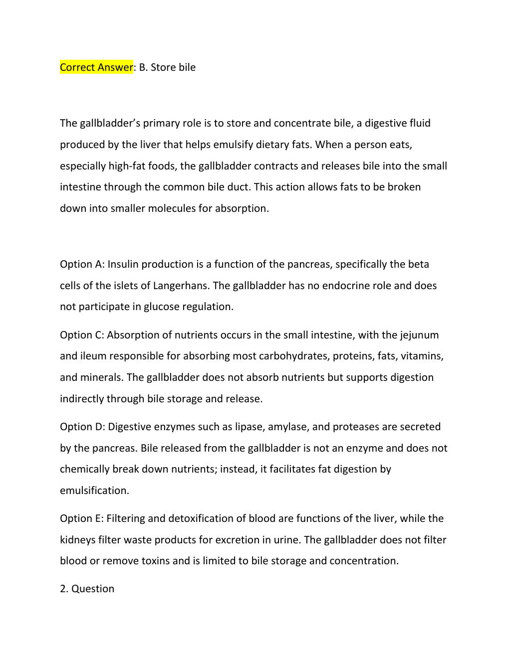 Preview page 2 of GALLBLADDER DISEASES NCLEX 2026 EXAM