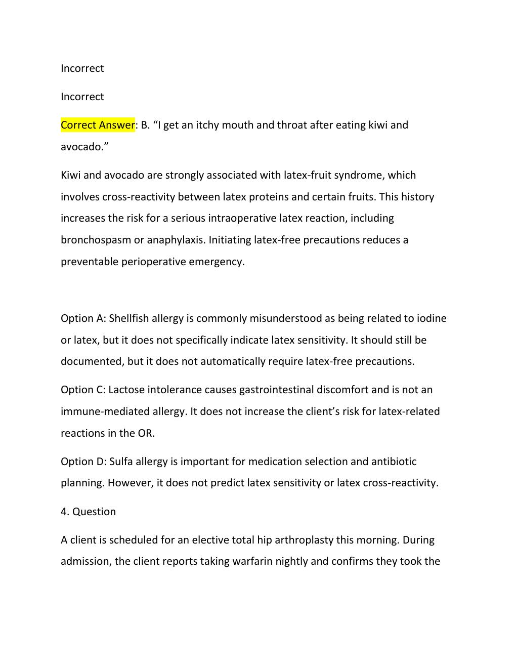 Preview page 5 of PERIOPERATIVE NURSING PREOPERATIVE PHASE EXAM 2026