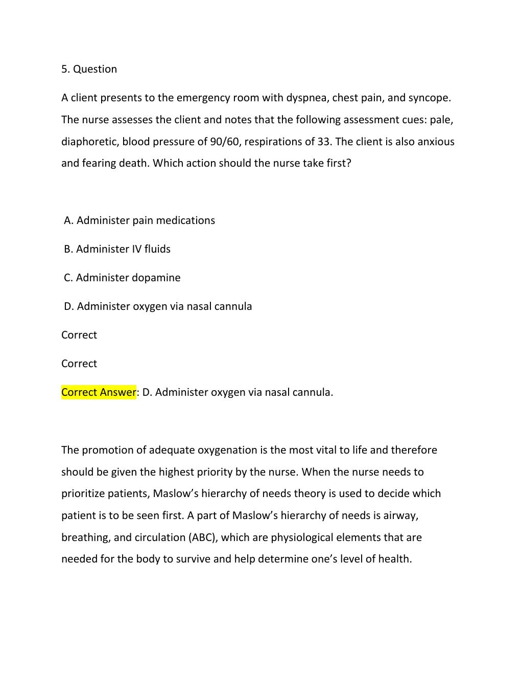 Preview page 7 of NURSING PRIORITIZATION, DELEGATION, ASSIGNMENT NCLEX-RN  EXAM 2026 NEW! 22