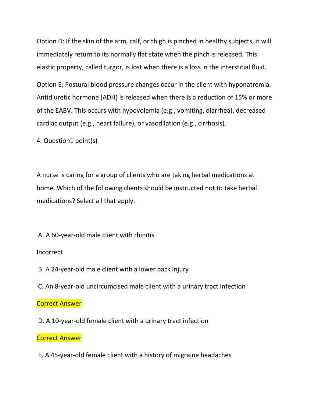 Preview page 7 of (2026) NURSING !!! NCLEX  EXAM GRADES A + WITH RELEVANT SOLUTIONS TO QUESTIONS 4